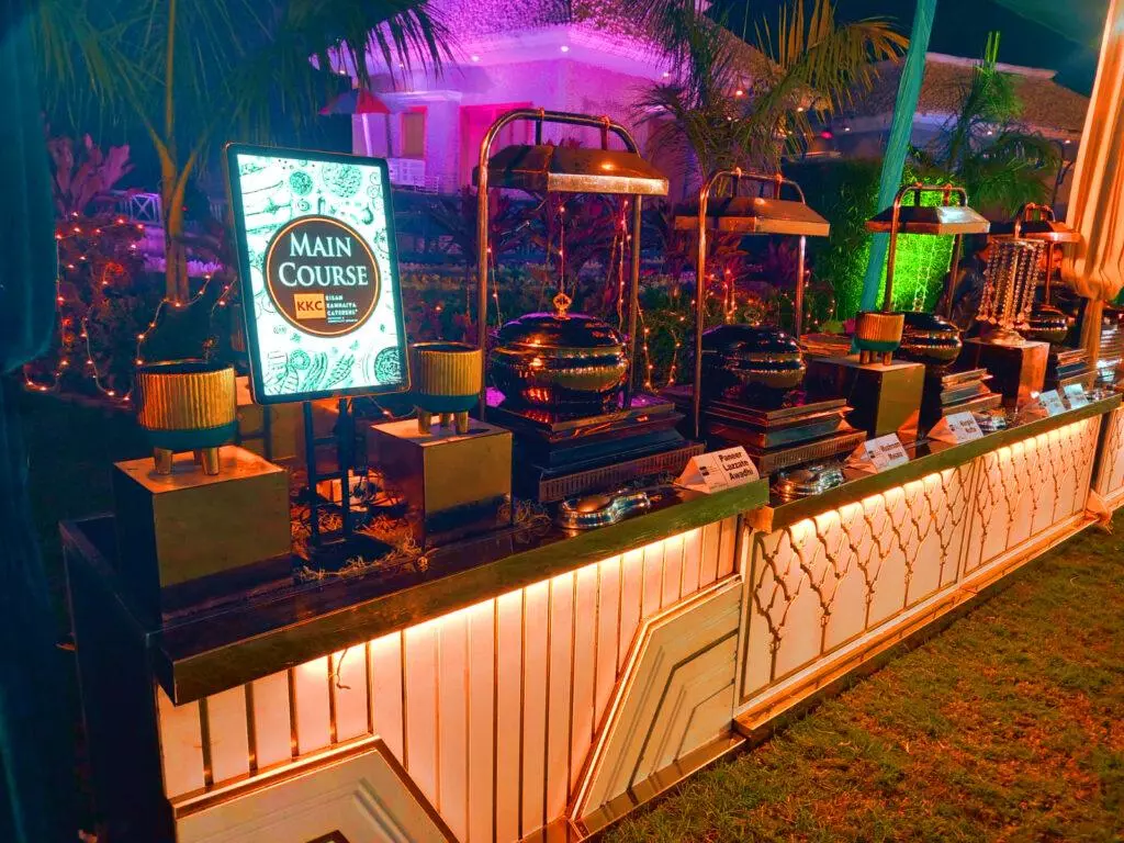 Catering event food counter